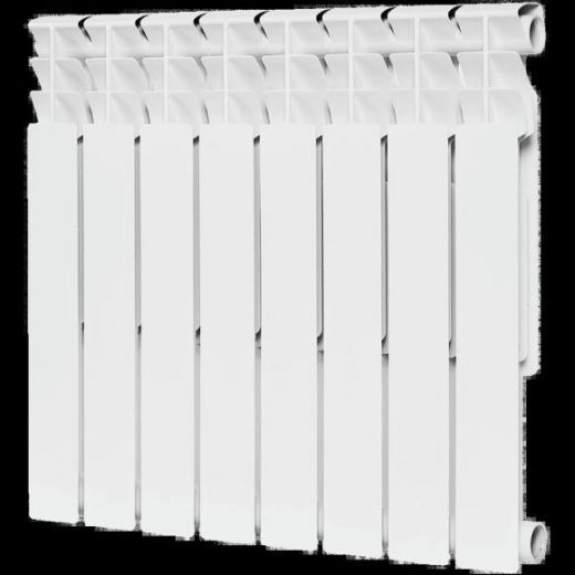 Радиатор биметаллический секционный Optima BM 500 8 секций, боковое подключение Ral 9016 ROMMER