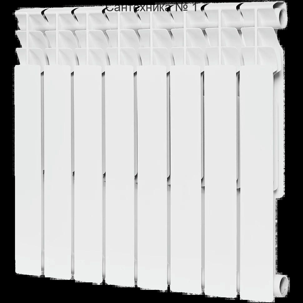 Радиатор биметаллический секционный Optima BM 500 8 секций, боковое подключение Ral 9016 ROMMER