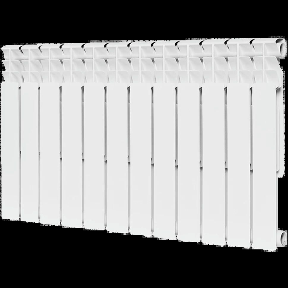 Радиатор биметаллический секционный Optima BM 500 12 секций, боковое подключение Ral 9016 ROMMER