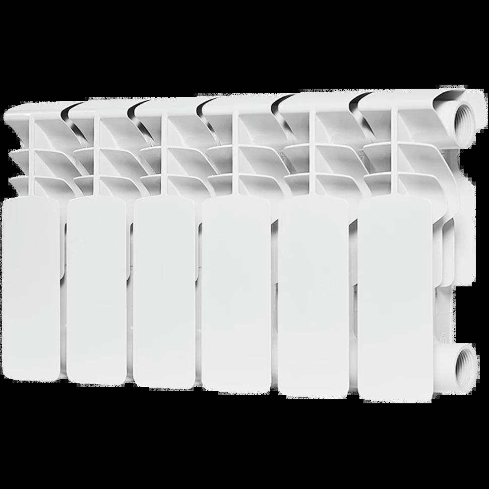 Радиатор биметаллический секционный Plus BM 200 6 секций, боковое подключение Ral 9016 ROMMER