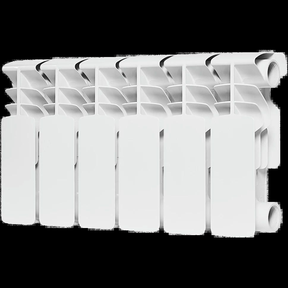 Радиатор биметаллический секционный Plus BM 200 6 секций, боковое подключение Ral 9016 ROMMER