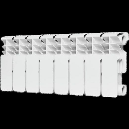 Радиатор биметаллический секционный Plus BM 200 8 секций, боковое подключение Ral 9016 ROMMER