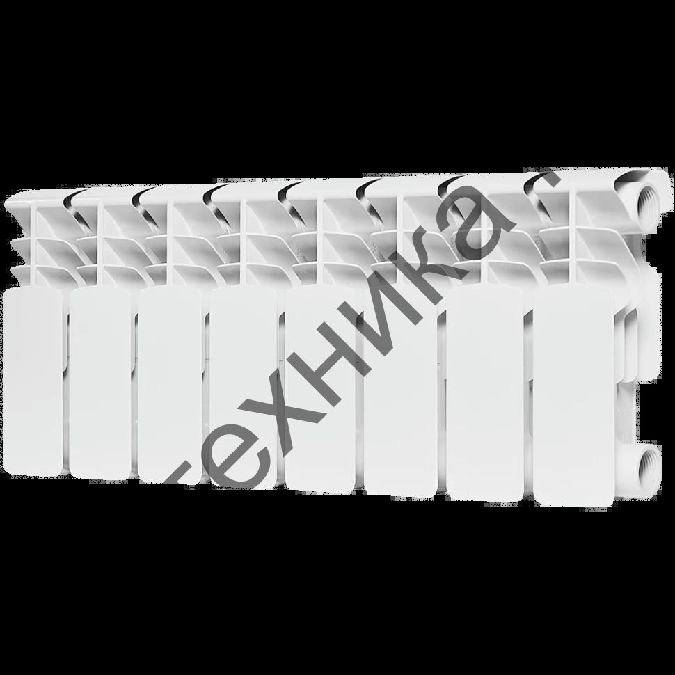 Радиатор биметаллический секционный Plus BM 200 8 секций, боковое подключение Ral 9016 ROMMER