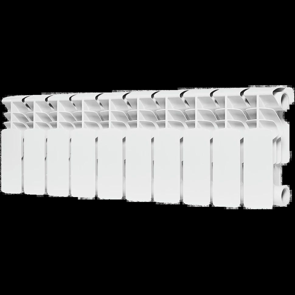 Радиатор биметаллический секционный Plus BM 200 10 секций, боковое подключение Ral 9016 ROMMER