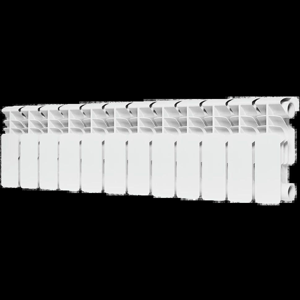 Радиатор биметаллический секционный Plus BM 200 12 секций, боковое подключение Ral 9016 ROMMER