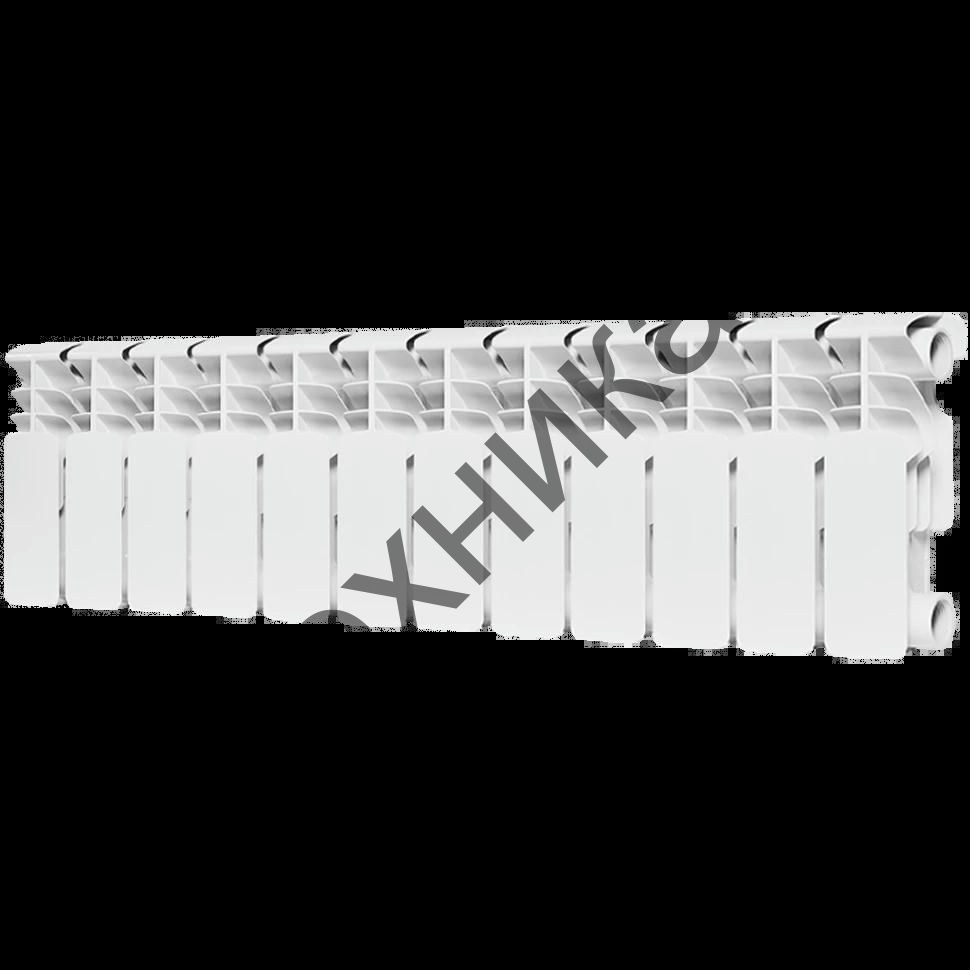 Радиатор биметаллический секционный Plus BM 200 12 секций, боковое подключение Ral 9016 ROMMER