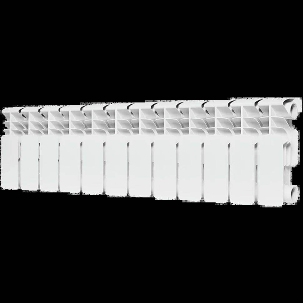 Радиатор биметаллический секционный Plus BM 200 12 секций, боковое подключение Ral 9016 ROMMER