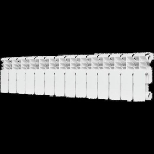 Радиатор биметаллический секционный Plus BM 200 14 секций, боковое подключение Ral 9016 ROMMER