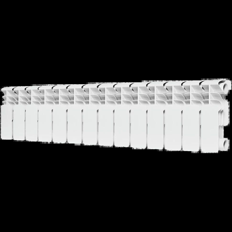 Радиатор биметаллический секционный Plus BM 200 14 секций, боковое подключение Ral 9016 ROMMER