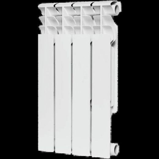 Радиатор биметаллический секционный Plus BM 500 4 секции, боковое подключение Ral 9016 ROMMER