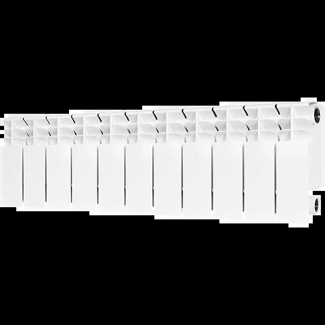 Радиатор биметаллический TITAN 200 11 секций, боковое подключение, белый RAL 9016 STOUT
