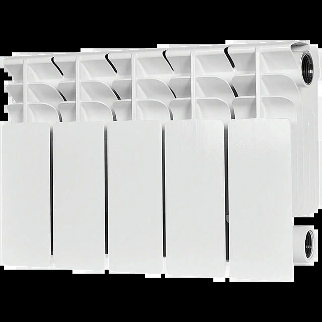 Радиатор биметаллический TITAN 200 5 секций, боковое подключение, белый RAL 9016 STOUT