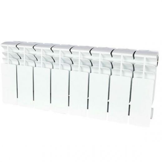 Радиатор биметаллический TITAN 200 8 секций, боковое подключение, белый RAL 9016 STOUT