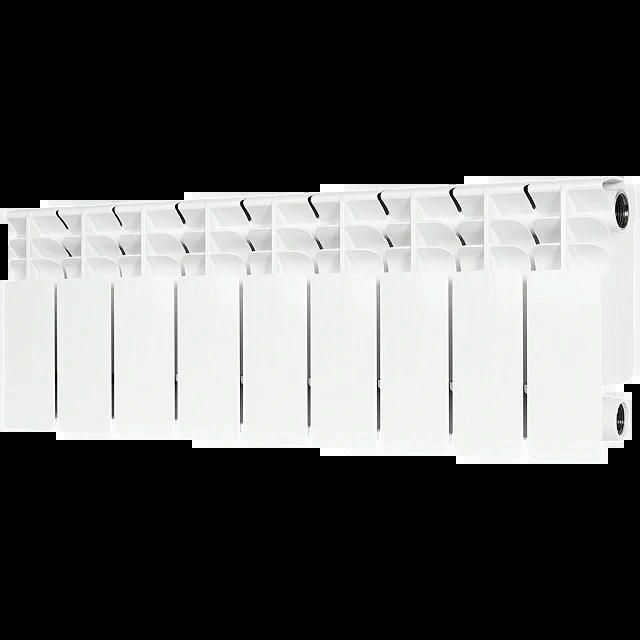 Радиатор биметаллический TITAN 200 9 секций, боковое подключение, белый RAL 9016 STOUT
