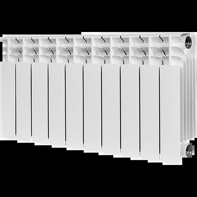 Радиатор биметаллический TITAN 350 10 секций, боковое подключение, белый RAL 9016 STOUT