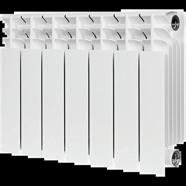 Радиатор биметаллический TITAN 350 7 секций, боковое подключение, белый RAL 9016 STOUT