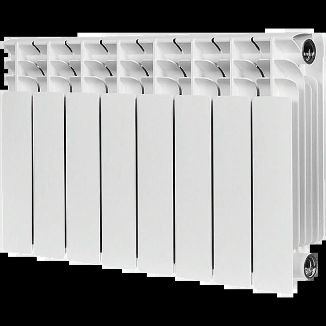 Радиатор биметаллический TITAN 350 8 секций, боковое подключение, белый RAL 9016 STOUT