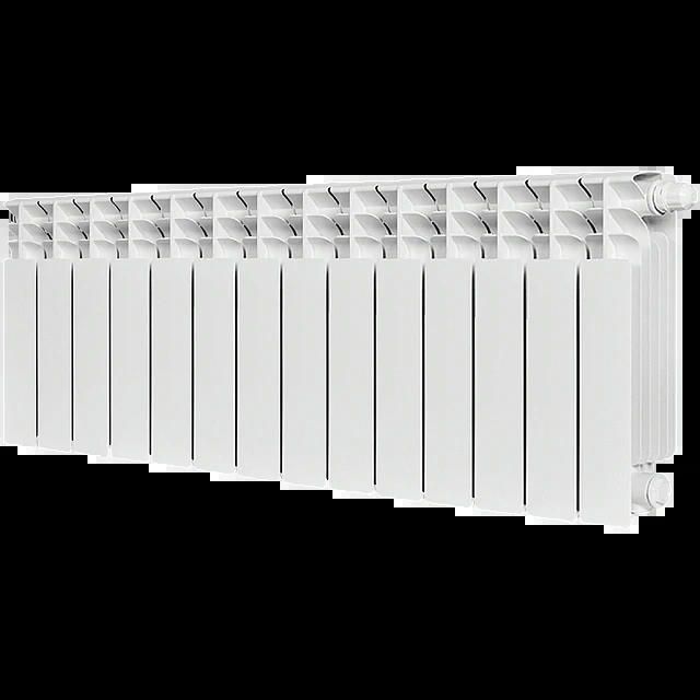 Радиатор биметаллический TITAN VENTIL 350 14 секций, нижнее правое, белый RAL 9016 STOUT