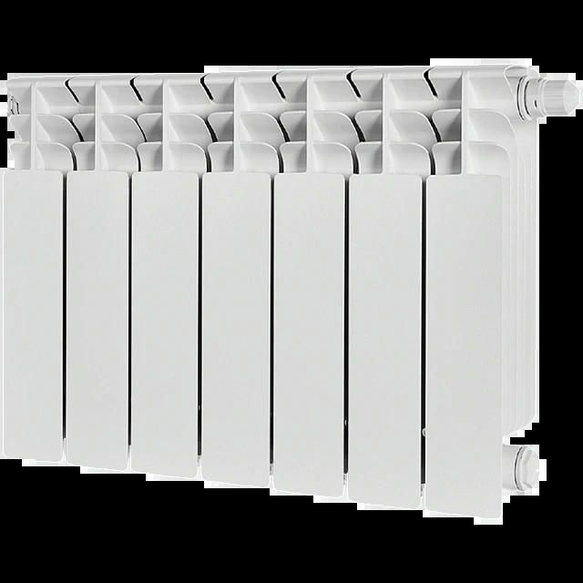 Радиатор биметаллический TITAN VENTIL 350 7 секций, нижнее правое, белый RAL 9016 STOUT