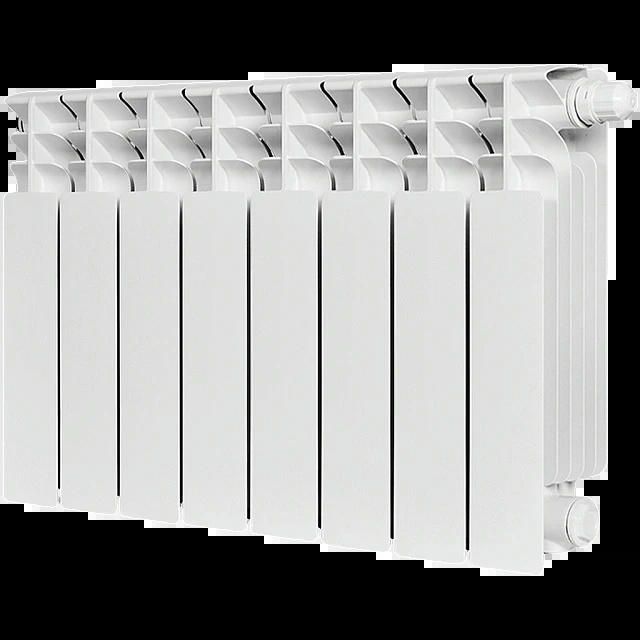 Радиатор биметаллический TITAN VENTIL 350 8 секций, нижнее правое, белый RAL 9016 STOUT
