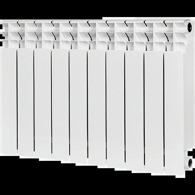 Радиатор биметаллический TITAN 500 10 секций, боковое подключение, белый RAL 9016 STOUT
