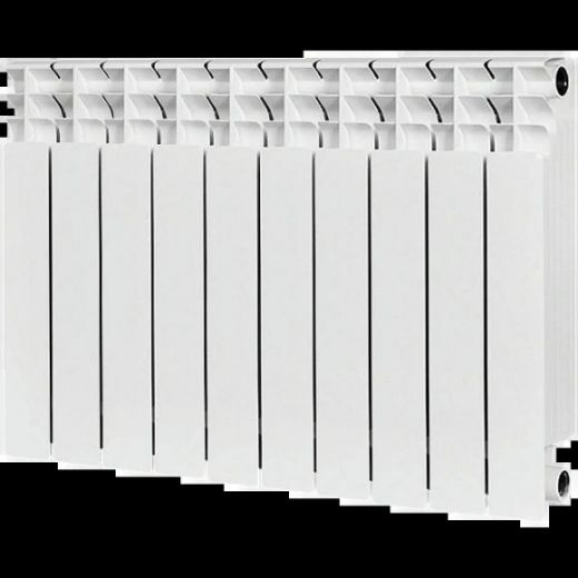 Радиатор биметаллический TITAN 500 10 секций, боковое подключение, белый RAL 9016 STOUT