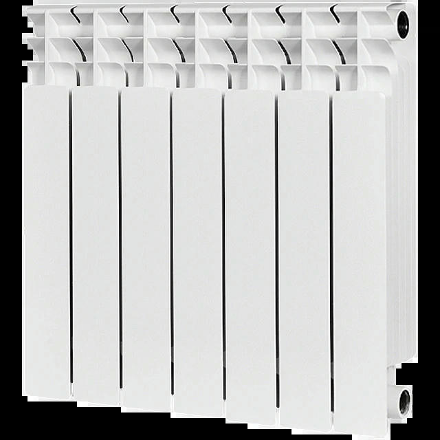Радиатор биметаллический TITAN 500 7 секций, боковое подключение, белый RAL 9016 STOUT