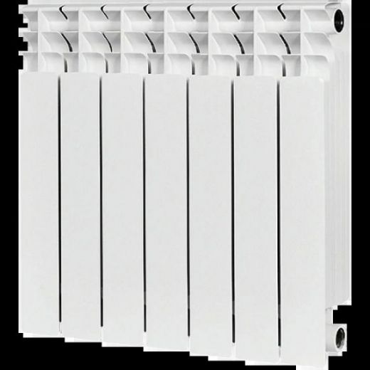 Радиатор биметаллический TITAN 500 7 секций, боковое подключение, белый RAL 9016 STOUT