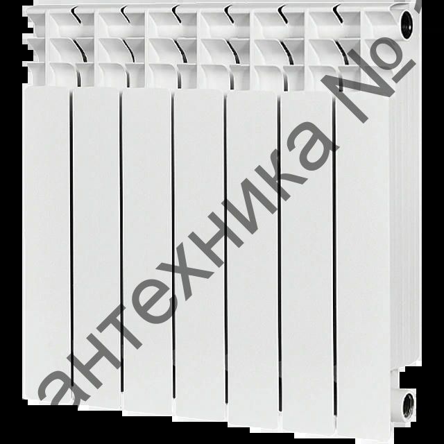 Радиатор биметаллический TITAN 500 7 секций, боковое подключение, белый RAL 9016 STOUT