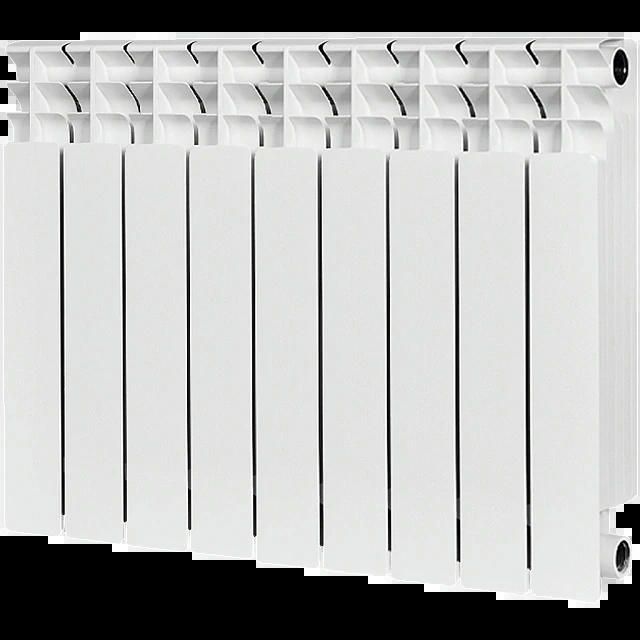 Радиатор биметаллический TITAN 500 9 секций, боковое подключение, белый RAL 9016 STOUT