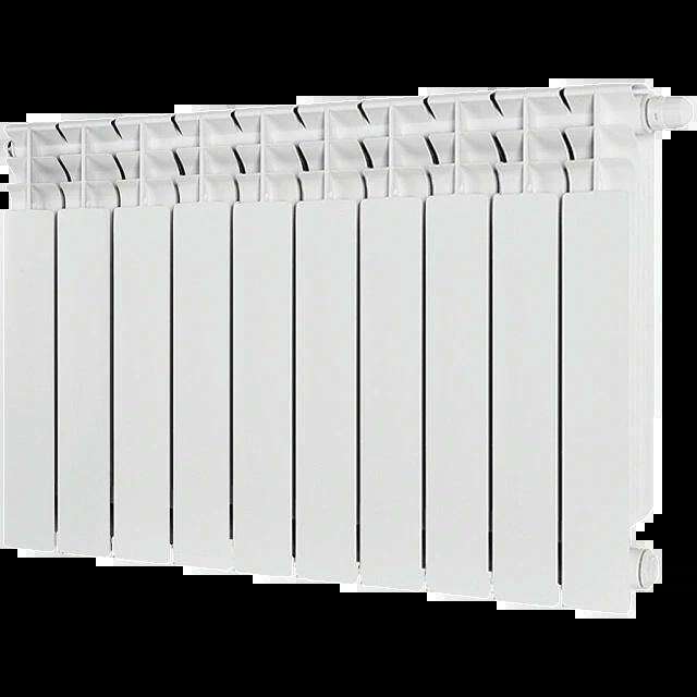 Радиатор биметаллический TITAN VENTIL 500 10 секций, нижнее правое, белый RAL 9016 STOUT