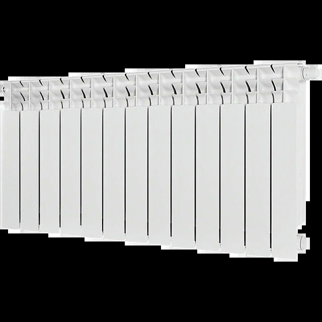 Радиатор биметаллический TITAN VENTIL 500 13 секций, нижнее правое, белый RAL 9016 STOUT