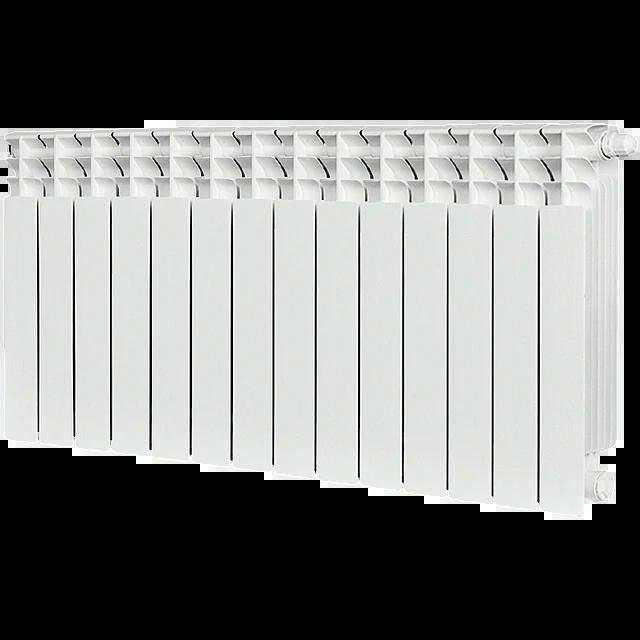 Радиатор биметаллический TITAN VENTIL 500 14 секций, нижнее правое, белый RAL 9016 STOUT