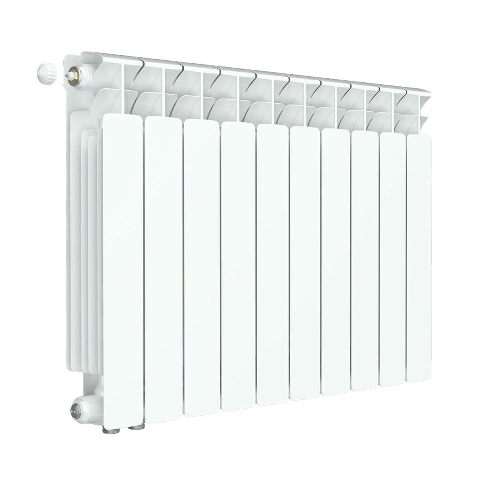 Радиатор биметаллический RIFAR BASE VENTIL 500 10 секций, нижнее левое подключение (белый RAL 9016)