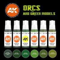 Набор красок AK Interactive: Orcs And Green Models