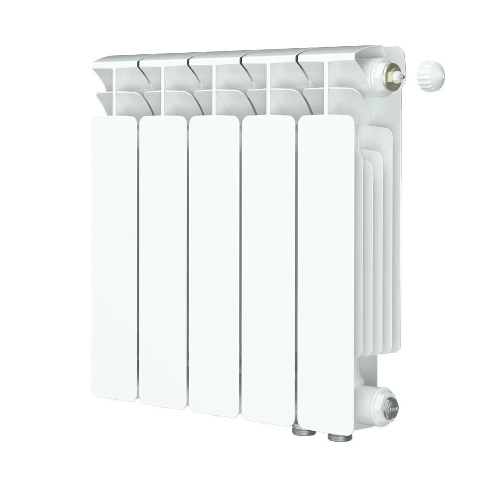 Радиатор биметаллический RIFAR BASE VENTIL 350 5 секций, нижнее правое подключение (белый RAL 9016)