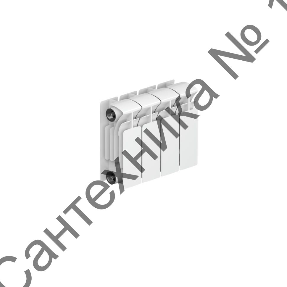 Радиатор биметаллический RIFAR BASE 200 5 секций, боковое подключение (белый RAL 9016)