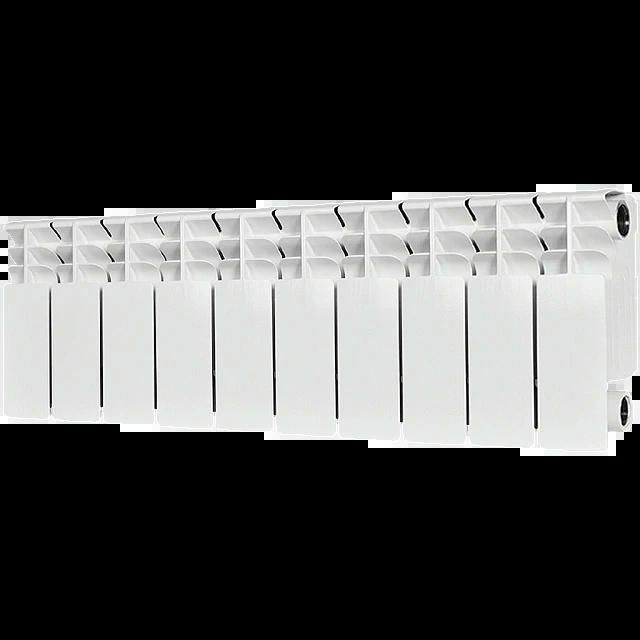 Радиатор биметаллический TITAN 200 10 секций, боковое подключение, белый RAL 9016 STOUT