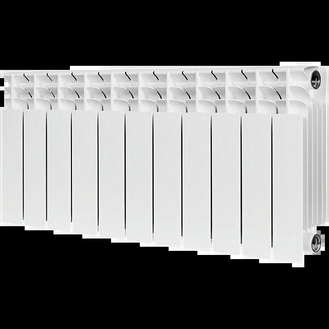 Радиатор биметаллический TITAN 350 11 секций, боковое подключение, белый RAL 9016 STOUT