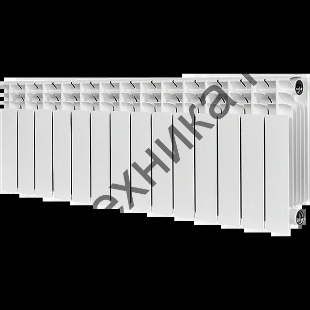 Радиатор биметаллический TITAN 350 14 секций, боковое подключение, белый RAL 9016 STOUT