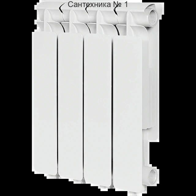 Радиатор алюминиевый секционный BRAVO 350 4 секции, боковое подключение, белый STOUT