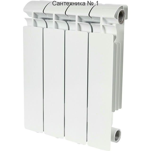 Радиатор алюминиевый секционный ALPHA 350 4 секции, боковое подключение Ral 9016 STOUT