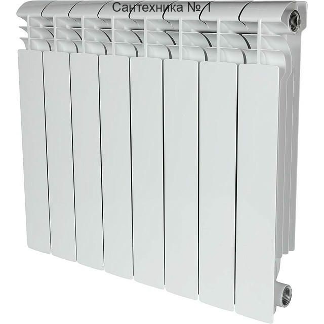 Радиатор алюминиевый секционный VEGA 500 8 секций, боковое подключение Ral 9016 STOUT