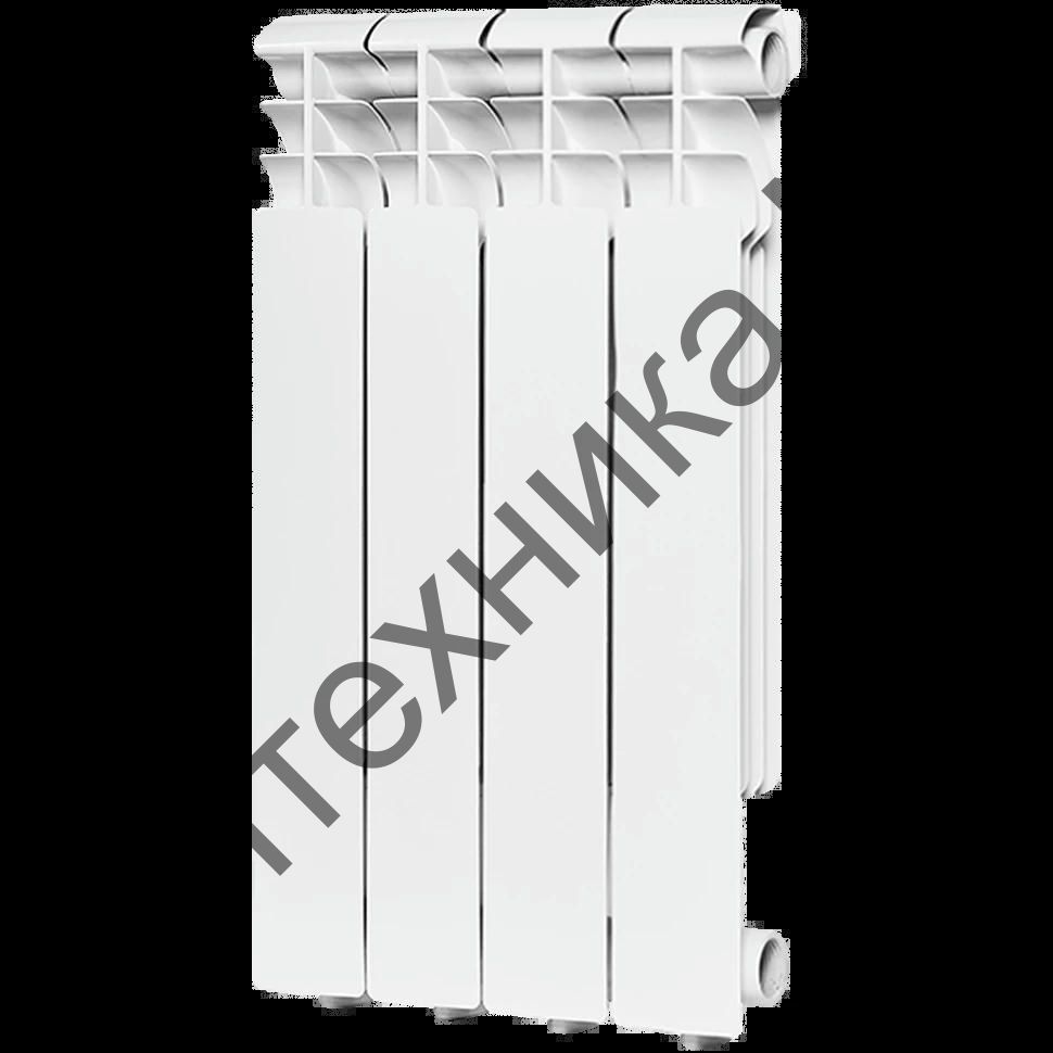 Радиатор алюминиевый секционный Profi 500 4 секции, боковое подключение Ral 9016 ROMMER