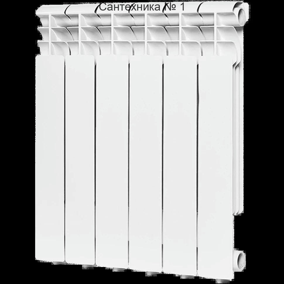 Радиатор алюминиевый секционный Profi 500 6 секции, боковое подключение Ral 9016 ROMMER