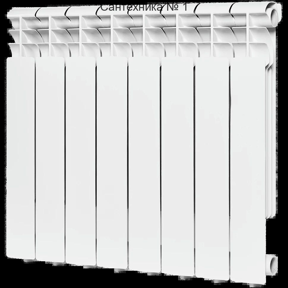 Радиатор алюминиевый секционный Profi 500 8 секции, боковое подключение Ral 9016 ROMMER