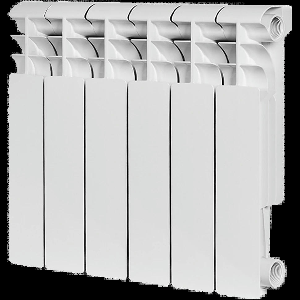 Радиатор алюминиевый секционный Profi 350 6 секций, боковое подключение Ral 9016 ROMMER