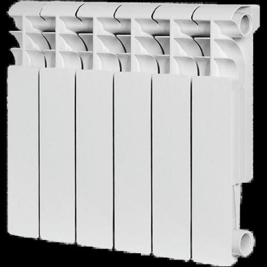 Радиатор алюминиевый секционный Profi 350 6 секций, боковое подключение Ral 9016 ROMMER