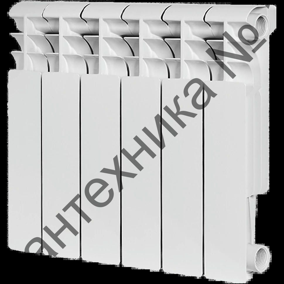 Радиатор алюминиевый секционный Profi 350 6 секций, боковое подключение Ral 9016 ROMMER