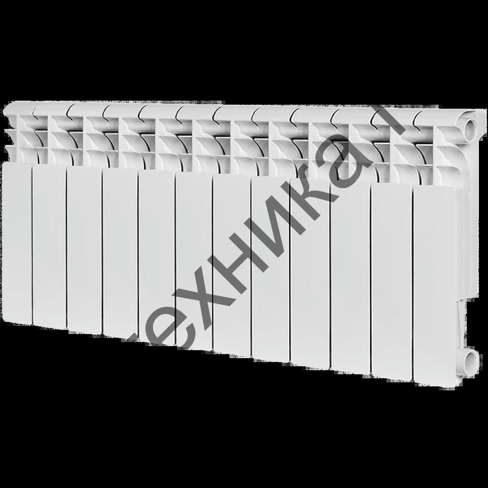 Радиатор алюминиевый секционный Profi 350 12 секций, боковое подключение Ral 9016 ROMMER